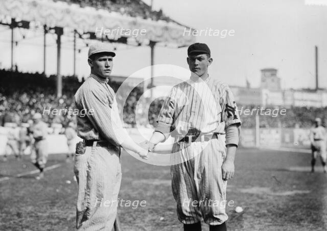 Smokey Joe Wood, Boston AL, & Jeff Tesreau, New York NL (baseball), 1912. Creator: Bain News Service.