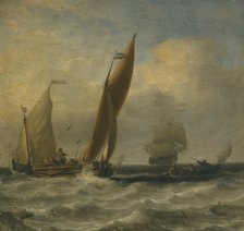 Fishing Boats at Sea, mid-17th-early 18th century. Creator: Willem van de Velde the Younger.