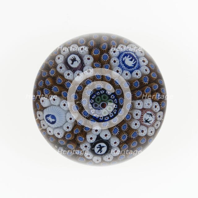 Paperweight, France, c. 1845-60. Creator: Saint-Louis Glassworks.