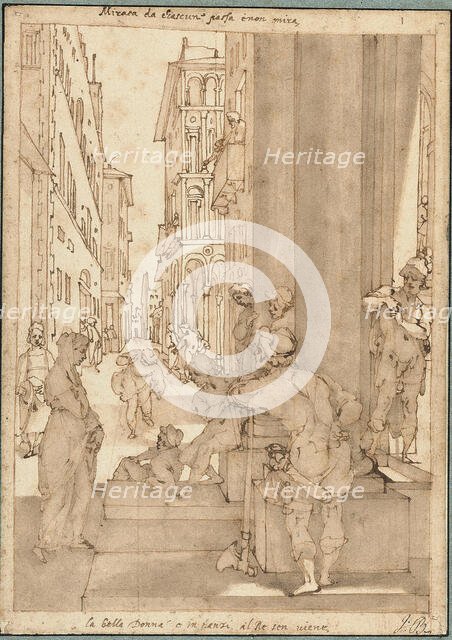 Sophronia Enters the Palace of Aladin, 1604/06. Creator: Andrea Boscoli.