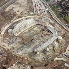 Construction of the Commonwealth Stadium, Manchester, 2001. Artist: EH/RCHME staff photographer