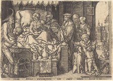 The Rich Man on His Death Bed, 1554. Creator: Heinrich Aldegrever.