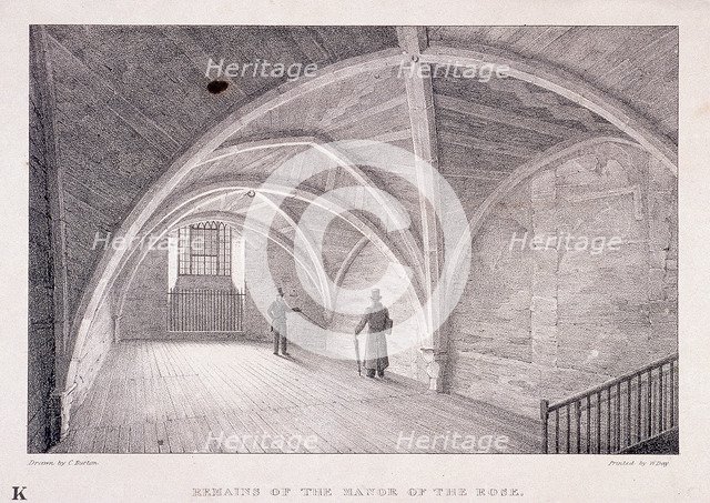 Laurence Pountney Hill, London, c1820. Artist: Charles Burton