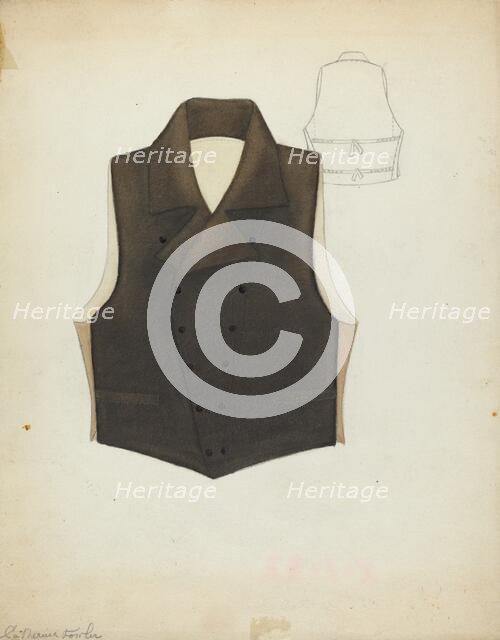 Waistcoat, c. 1937. Creator: Catherine Fowler.