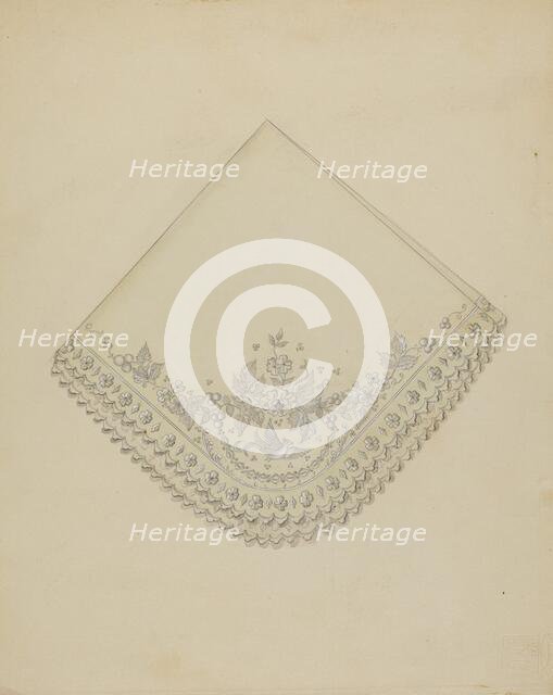 Man's Handkerchief, c. 1936. Creator: Sylvia DeZon.