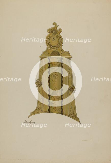 Patch Box of Kentucky Rifle, c. 1938. Creator: Albert J. Levone.