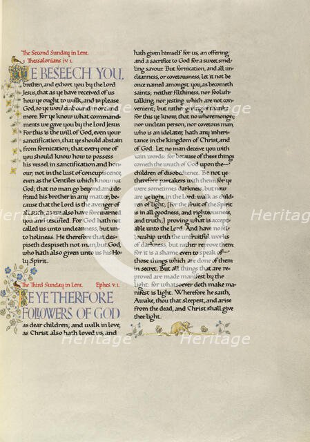 Decorated Text Page; Epistolary, about 1930. Creator: Madelyn Walker.