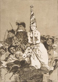 Plate 24 from 'Los Caprichos': Nothing could be done about It (Nohubo remedio.), 1799. Creator: Francisco Goya.