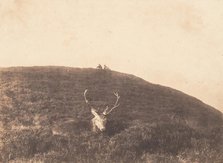 Hunters Stalking a Deer, ca. 1857. Creator: Horatio Ross.