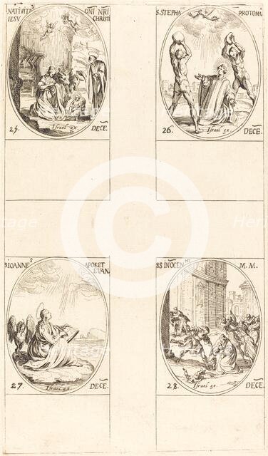 The Nativity; St. Stephen; St. John; Holy Innocents. Creator: Jacques Callot.