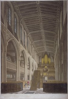 Interior of St Margaret's Church, Westminster, London, 1804. Artist: George Hawkins