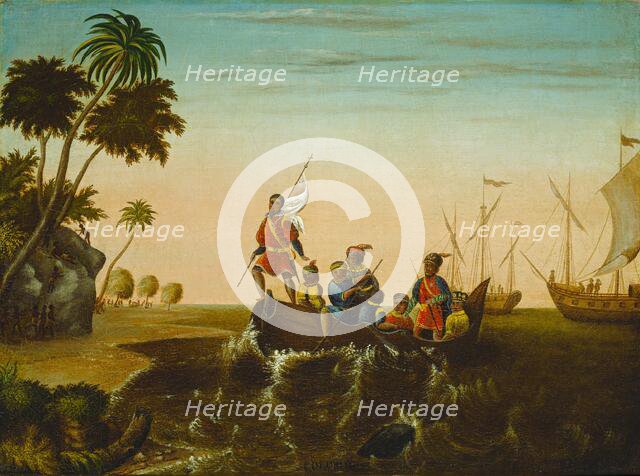 The Landing of Columbus, c. 1837. Creator: Edward Hicks.