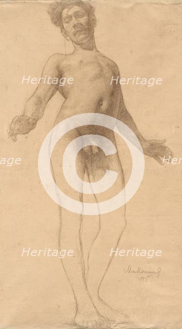 Standing Male Nude, 1885. Creator: Frederick William MacMonnies (American, 1863-1937).