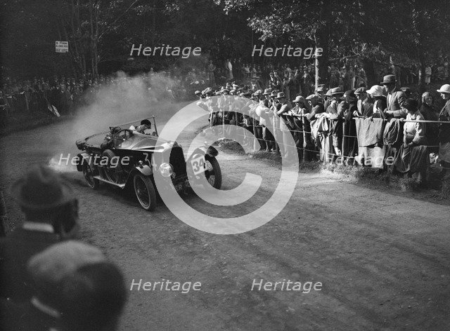 Vauxhall 30/98 open tourer competing in the MAC Shelsley Walsh Hillclimb, Worcestershire, 1923. Artist: Bill Brunell.