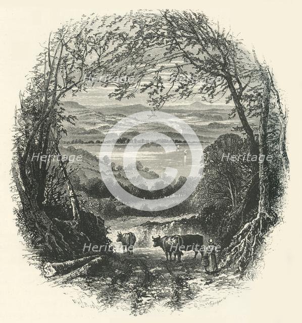 'Windermere, from above Ambleside', c1870.
