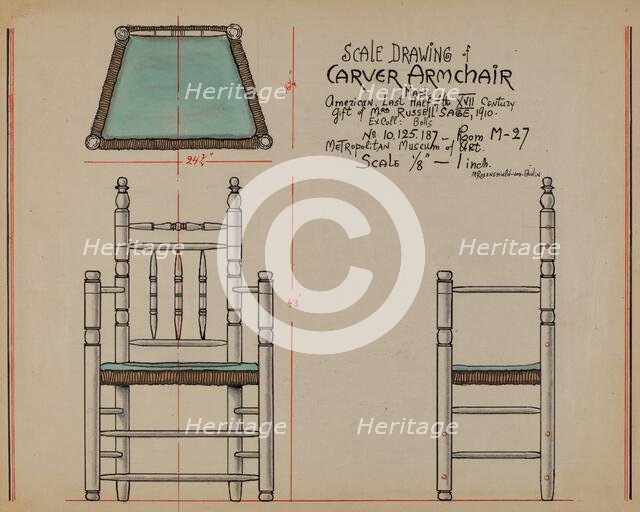 Carver Armchair, 1935/1942. Creator: M. Rosenshield-von-Paulin.