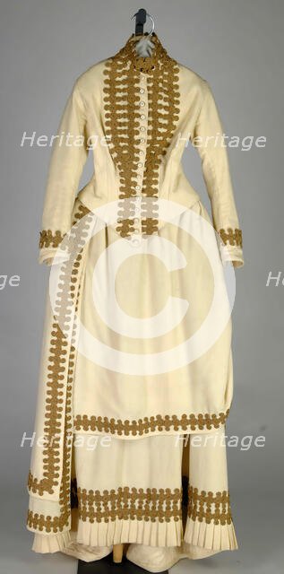 Walking dress, American, ca. 1885. Creator: Unknown.