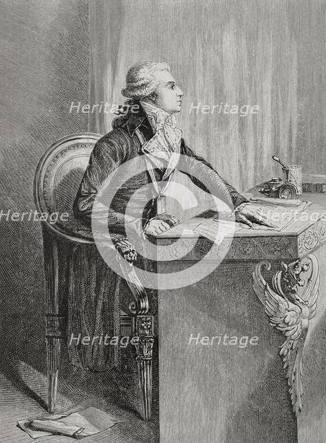 Bertrand Barère, (Bertrand Barère de Vieuzac) (1755-1841), French lawyer and..., 1876.  Creator: Unknown.