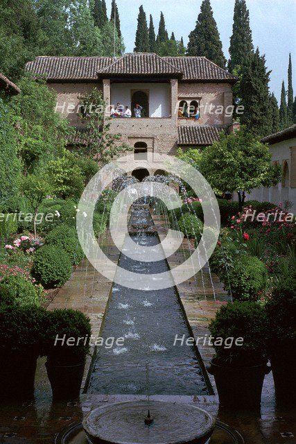 Generalife, Moorish Gardens, in Grenada, 14th century. Artist: Unknown