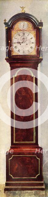 'Long-Case Clocks of the Eighteenth Century - Twelve-inch arch dial clock in Mahogany case', 1947. Creator: Unknown.