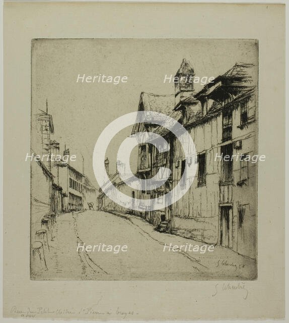 The Little Cloister Street, Troyes, 1896. Creator: Gustave Leheutre.