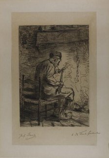 The Smoker, 1882. Creator: Jozef Israels.
