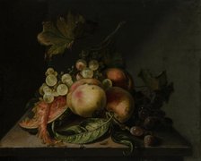 Still life with fruit, 1750-1793. Creator: Gertrud Metz.