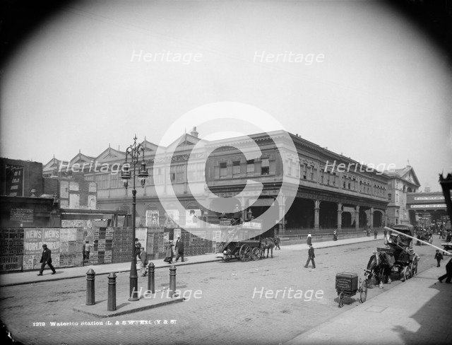 Waterloo Station, York Road, Lambeth, London, c1870-1900. Artist: York & Son