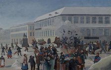 The Assassination of Alexander II on 13 March 1881. Artist: Anonymous  