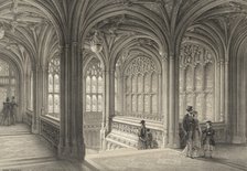 The Peers' Staircase, House of Lords, Palace of Westminster, London, 1860.  Artist: Unknown.