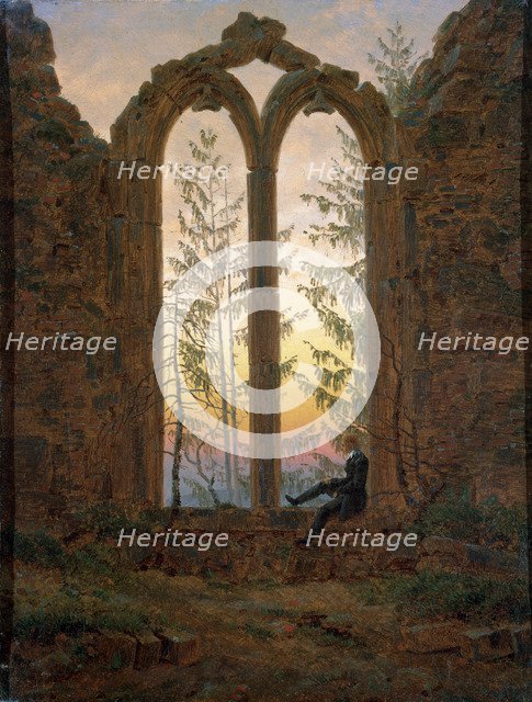 'The Dreamer (Ruins of the Oybin)', c1835. Artist: Caspar David Friedrich