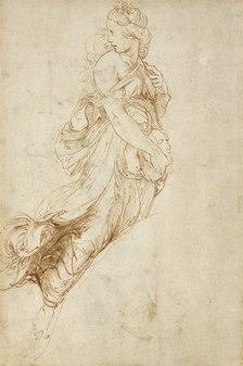 Recto: Study for the Figure of Melpomene, c1500-1520. Artist: Raphael.