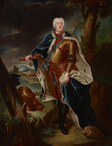 Portrait of Augustus III of Saxony (1696-1763), King of Poland, Mid-18th century. Creator: Unknown.