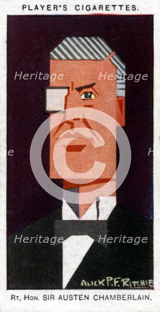 Austen Chamberlain, British politician, 1926. Artist: Alick P F Ritchie