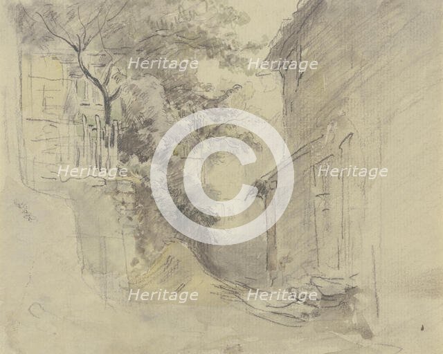 Passage between two houses, c1850-1905. Creator: Anton Burger.