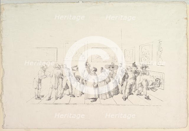 The Public at an Exhibition, 1831. Creator: Johann Gottfried Schadow.