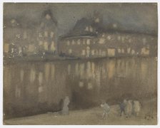 Grand Canal, Amsterdam; Nocturne, 1882. Creator: James Abbott McNeill Whistler.