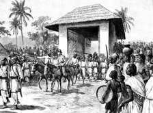 Stanley’s Emin Pasha Relief Expedition: entry of Emin Pasha and Mr. Jephson into Dufilé..., 1890. Creator: Unknown.