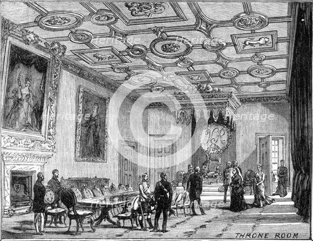 The Royal Visit to Edinburgh: Throne Room, Holyrood Palace, 1881.  Creator: Unknown.