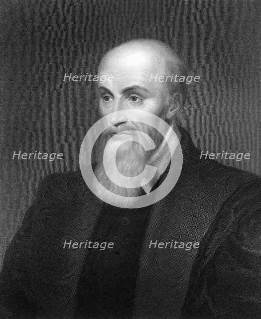 Michel de l'Hospital, 16th century French statesman, (1836).Artist: R Woodman