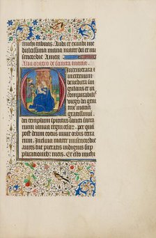 Initial O: The Virgin and Child Enthroned; Llangattock Hours, 1450s. Creator: Master of the Llangattock Hours.