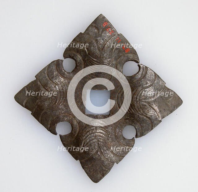 Door Handle Plate, German, 16th century. Creator: Unknown.