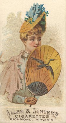 Plate 36, from the Fans of the Period series (N7) for Allen & Ginter Cigarettes Brands, 1889. Creator: Allen & Ginter.