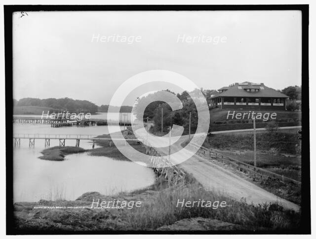 Sewall's Bridge and country club house, York River, Me., between 1900 and 1906. Creator: Unknown.