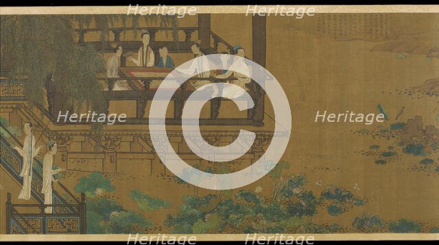 Palace Ladies by a Lotus Pond, 18th century. Creator: Unknown.