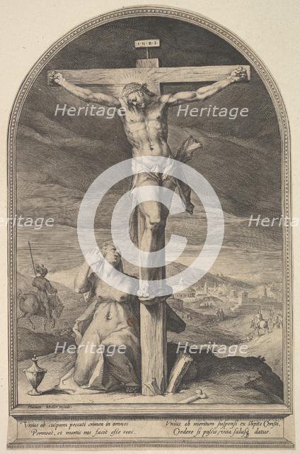 St. Mary Magdelen at the Foot of the Cross, ca. 1612. Creator: Jan Muller.