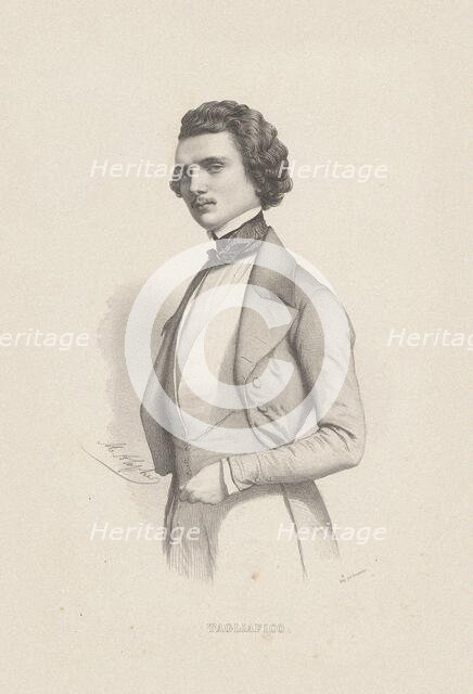 Portrait of the singer and composer Joseph Tagliafico (1821-1900). Creator: Alophe, Marie-Alexandre Menut (1812-1883).
