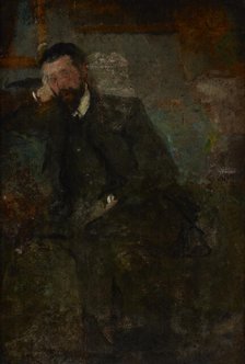 Portrait of a Man-two-sided painting, c1900. Creator: Olga Boznanska.