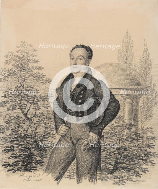 Portrait of Nikolay Alexandrovich Kokoshkin (1792-1873), Early 1820s. Creator: Hampeln, Carl, von (1794-after 1880).