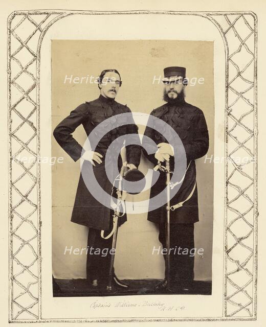 Captain Williams and Captain Bulkeley, Royal Horse Guards, about 1860-1865. Creator: Unknown.